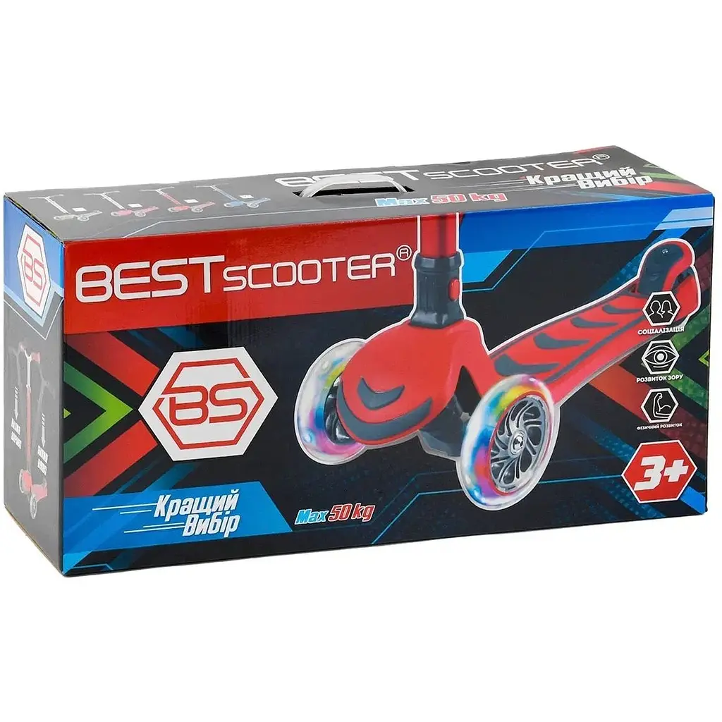 Триколісний самокат Best Scooter ЦБ-00275167 блакитний - фото 5