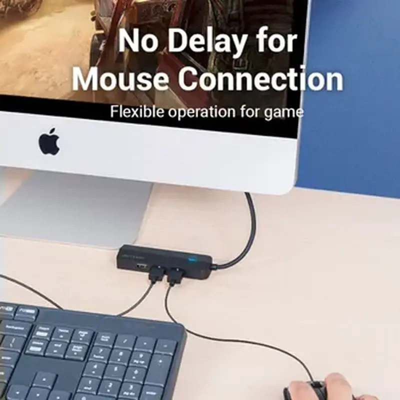 Хаб Vention Type-C to USB 2.0*3/RJ45/Micro-B TGOBB - фото 5