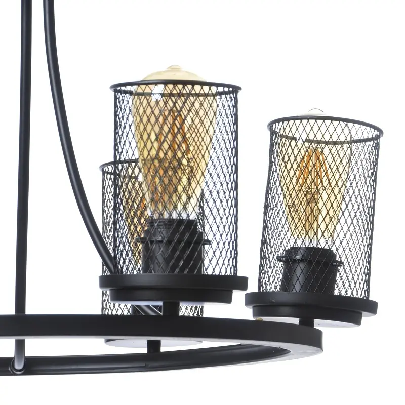 Люстра Brille подвесная лофт E27 60W BK (BL-391S/5) - фото 4