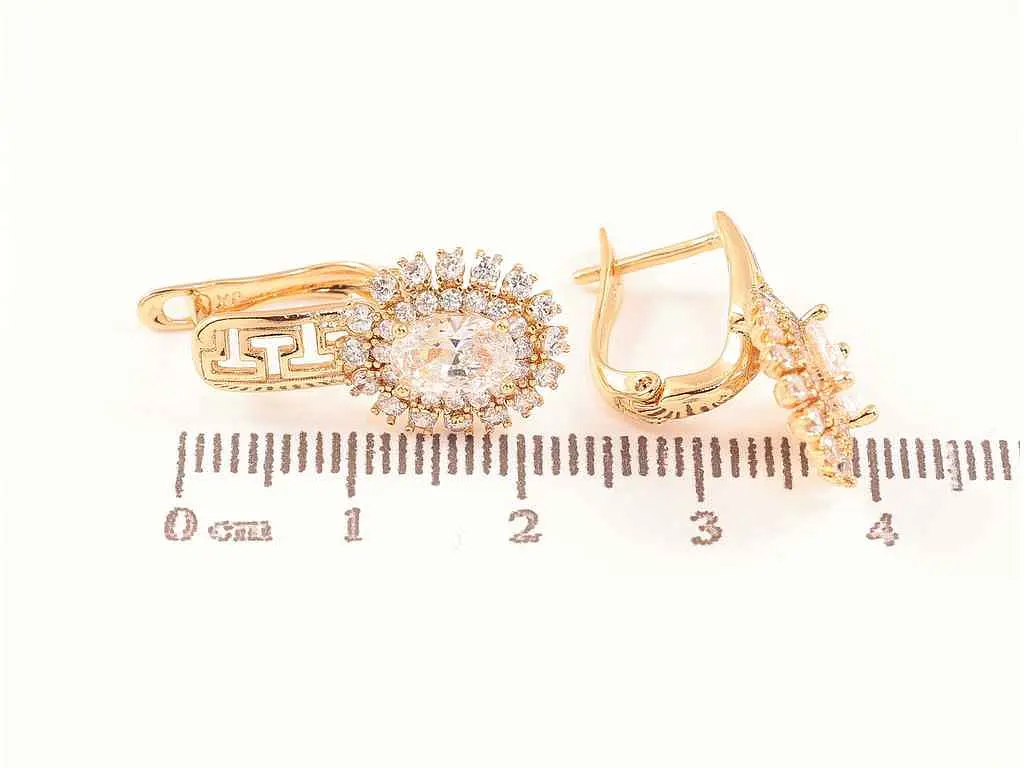 Сережки Xuping англійська застібка позолота 18K "Інкрустація кристалами" 291541 - фото 2
