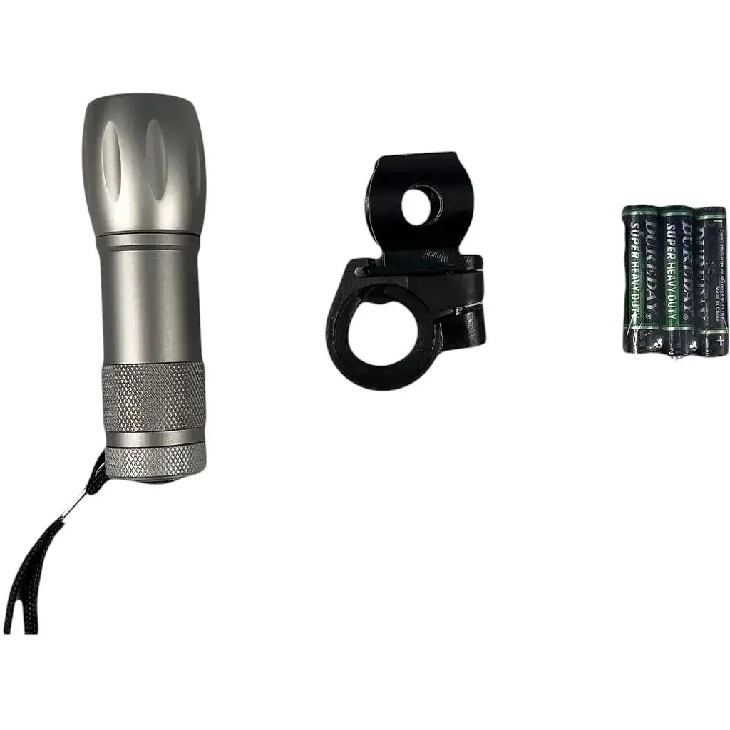 Ліхтарик на батарейках світлодіодний Good Bike Torch 9 9 LED водостійкий сріблястий (94308-IS) - фото 3