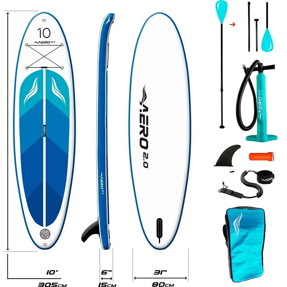 Надувная SUP доска AERO Board 2.0 (305х15х80см) 10' Blue Ocean [140348] - фото 2