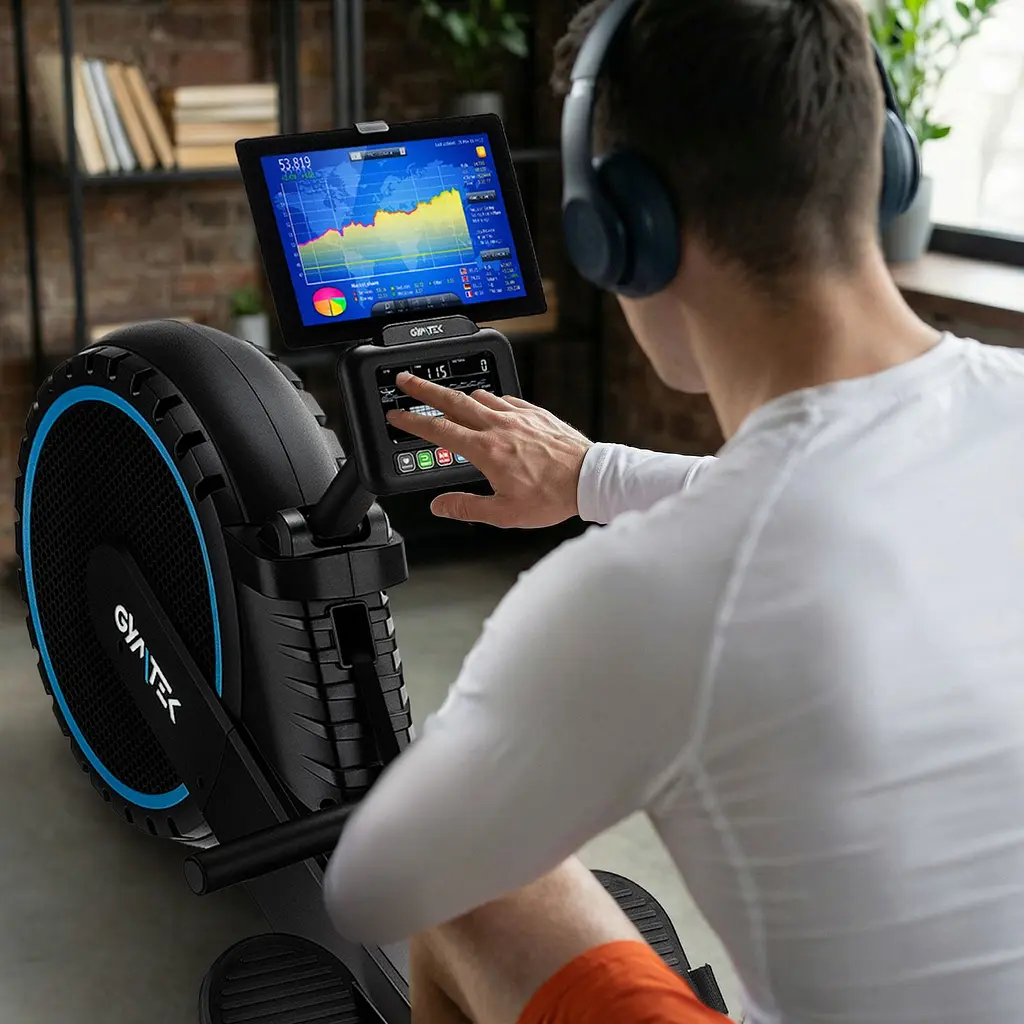 Гребний тренажер Gymtek XR2500 повітряний електромагнітний - фото 5