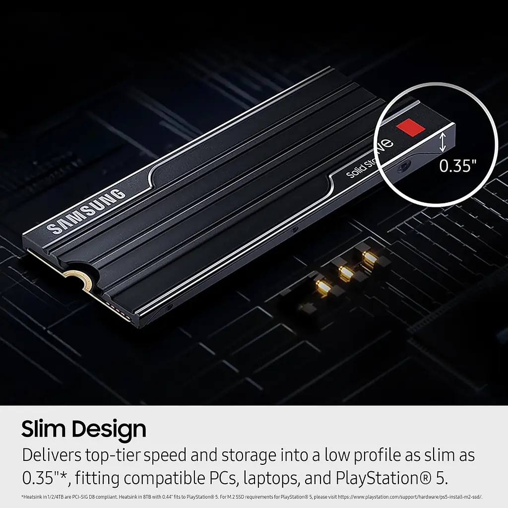 Накопичувач SSD Samsung M.2 2TB PCIe 5.0 9100PRO+ радіатор teh0024706 - фото 8