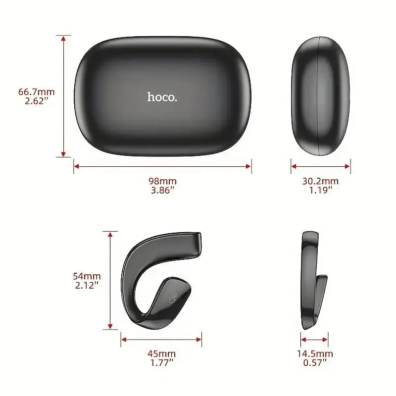 Наушники Hoco EQ4 Graceful TWS headset |BT5.3, 500mAh, 12h| black - фото 3