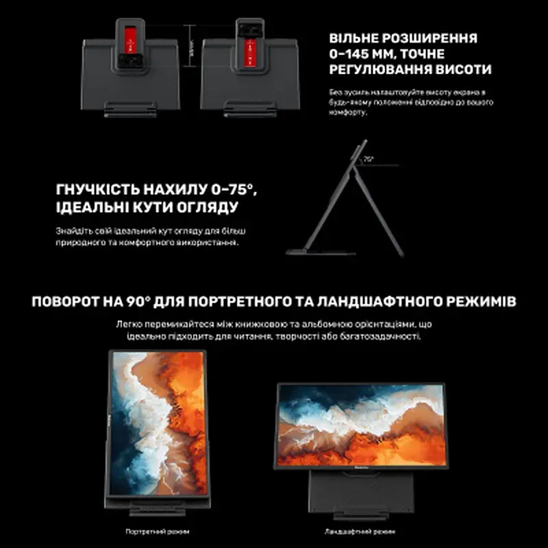 Монітор Blackview Table 10 LCD Monitor IPS FHD 23.8inch (BVTABLE10) - фото 11