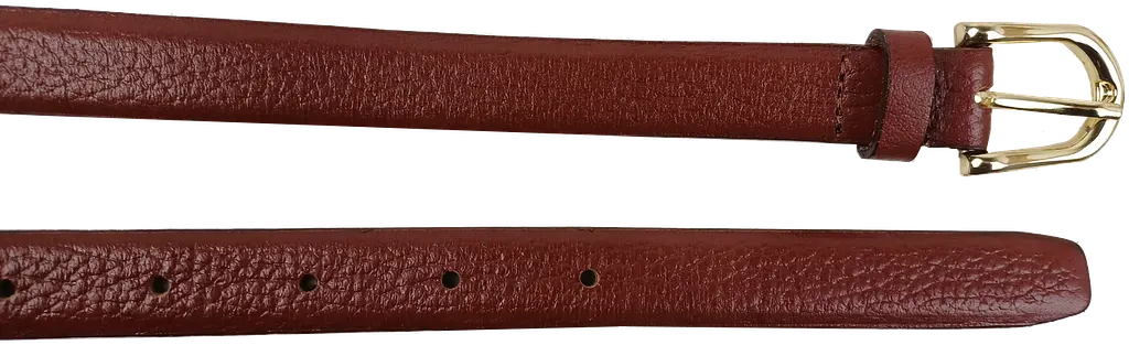 Шкіряний жіночий ремінь LS ширина 1,8 см Бордовий - фото 4