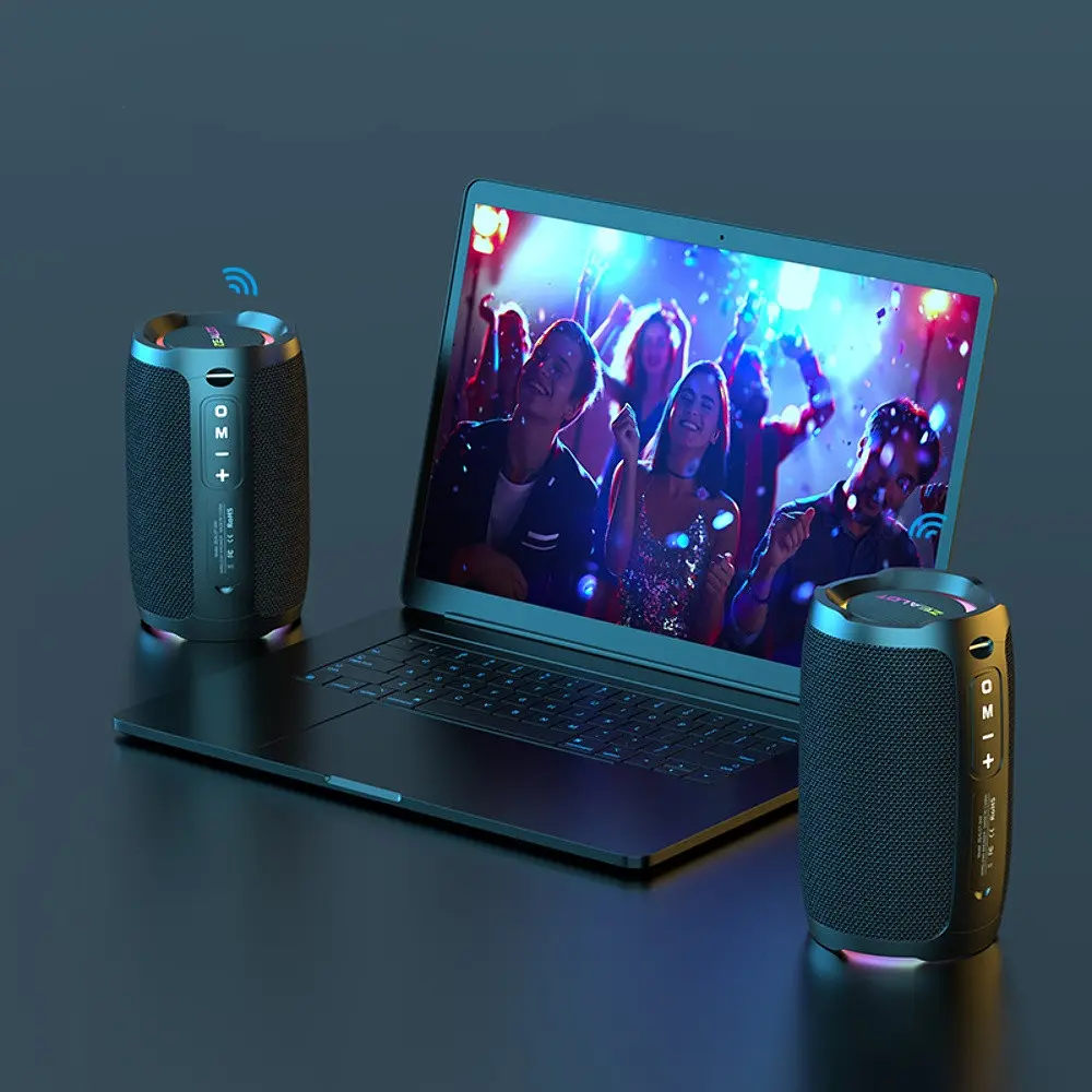 Портативна bluetooth колонка Zealot S49 з LED підсвічуванням чорний - фото 9