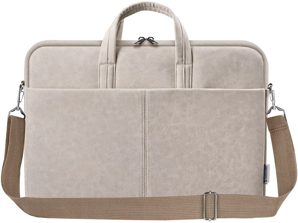 Сумка для ноутбука 15.6'' Defender Solid шкіра, кишеня, бежева - фото 3