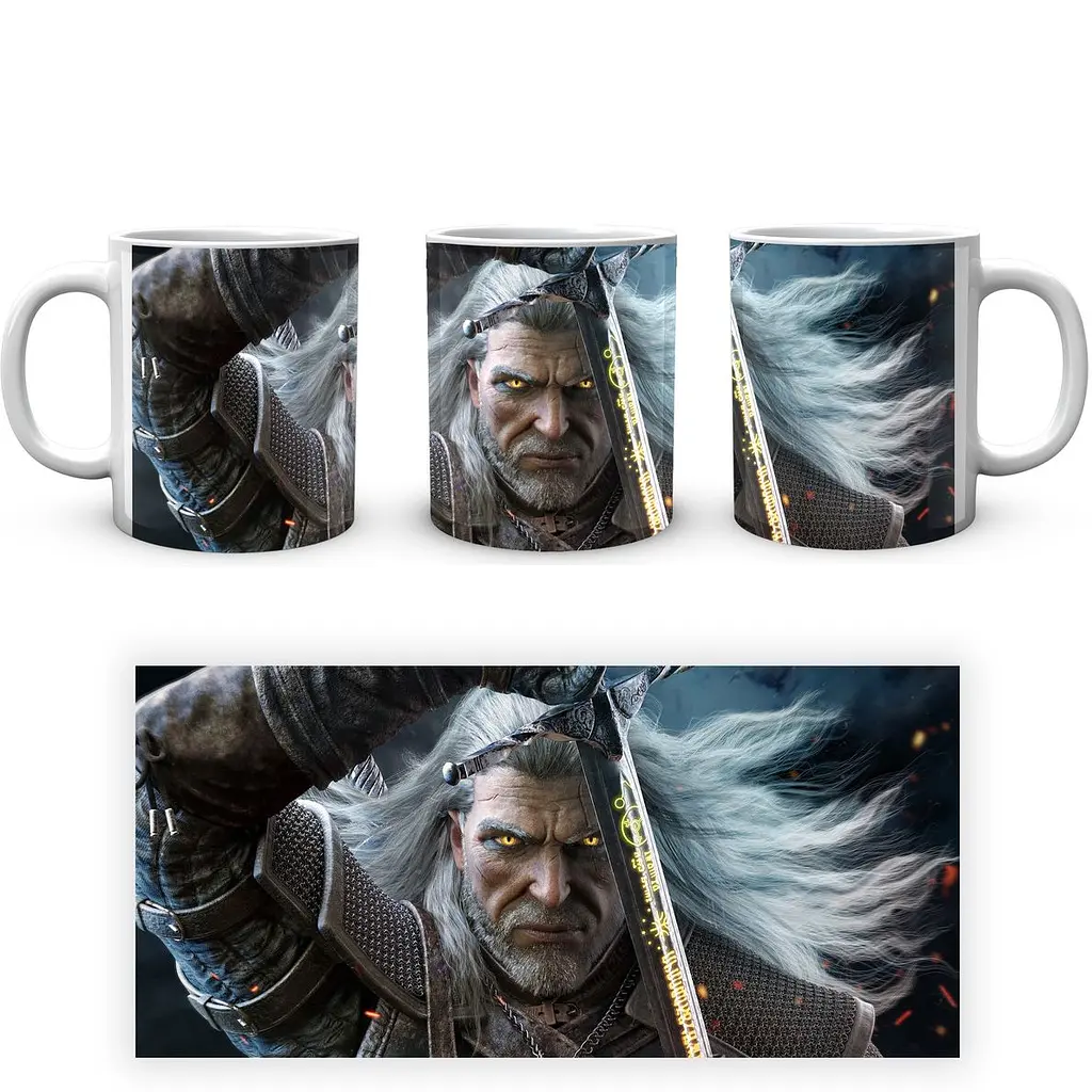 Кухоль GeekLand The Witcher Відьмак Геральт TW 002.037 330 мл білий - фото 4