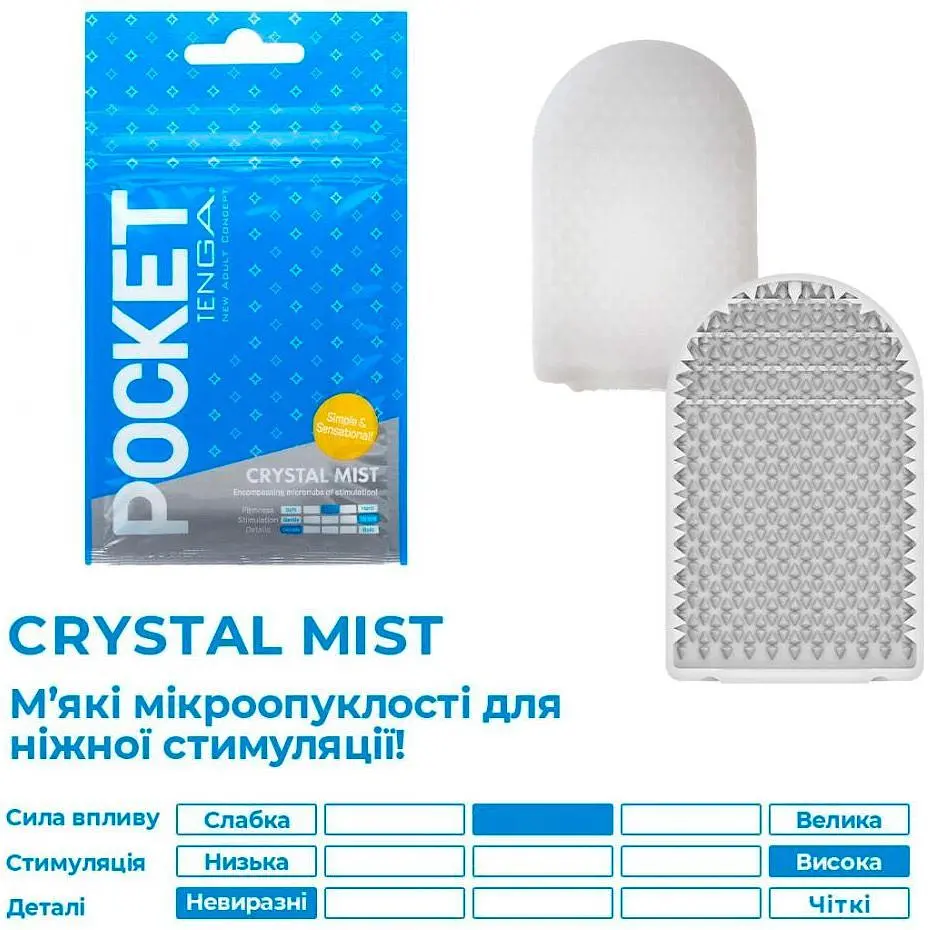Мастурбатор Tenga Pocket Crystal Mist (SO5598) [96201] - фото 2