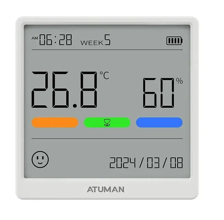 Термометр гігрометр годинник ATuMan THSE Temperature and Humidity Clock