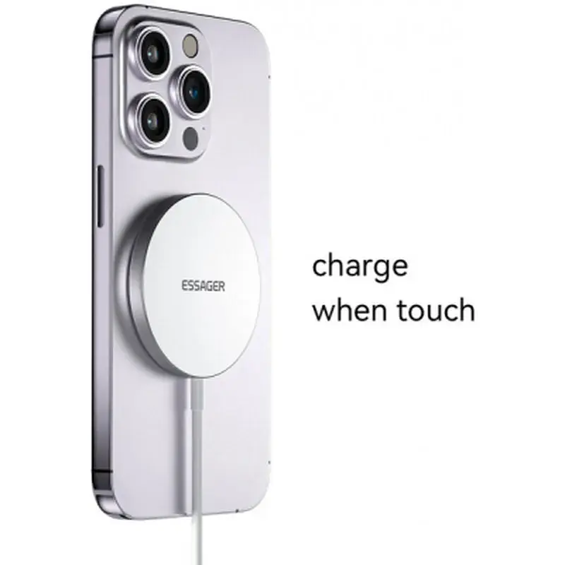 Зарядний пристрій Essager 2-in-1 wireless charger 15W magnetic for phone and earphones (EWXCX-YT02-Z) - фото 3