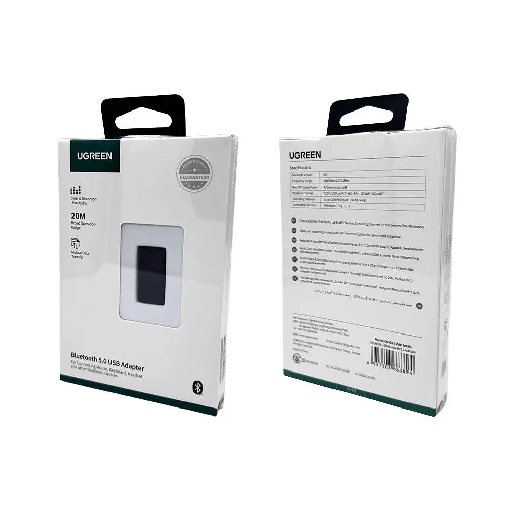Bluetooth-адаптер Ugreen CM390 USB Bluetooth 5.0 (UGR-80889) - фото 11