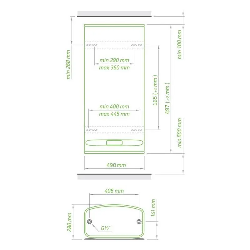 Водонагреватель Tesy BelliSlimo 25 л, мокрый ТЭН 1,2 кВт (GCR302712E31EC) 304550 - фото 2