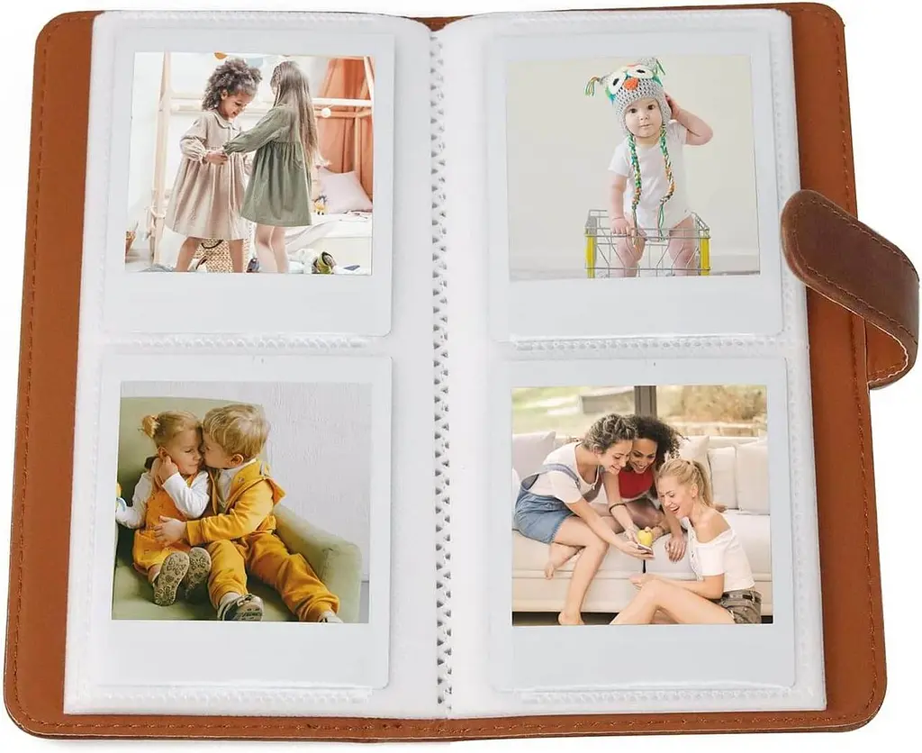 Подарунковий набір камера Fujifilm Instax Square SQ40 Фотопапір 20 шт, Чохол Фотоальбом 80 фото коричневий - фото 7