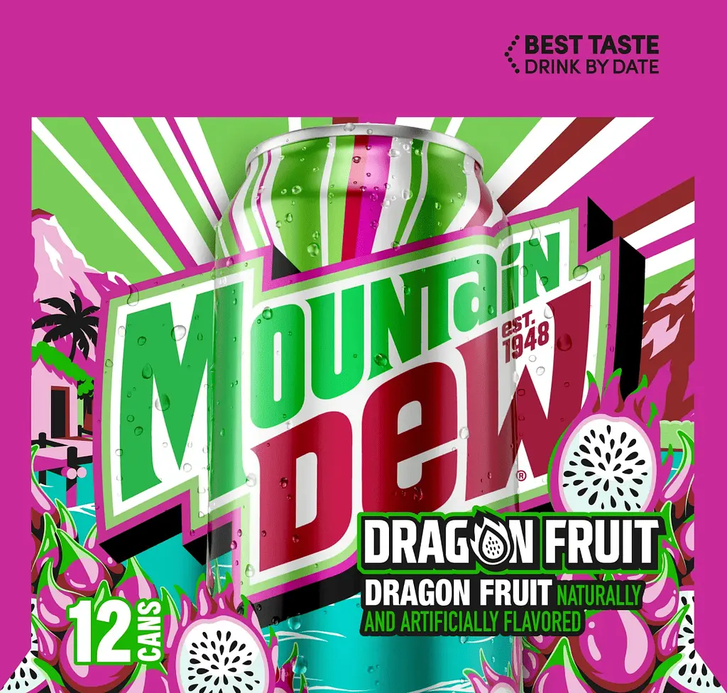 Газований напій Mountain Dew Dragon Fruit 355 мл - фото 5