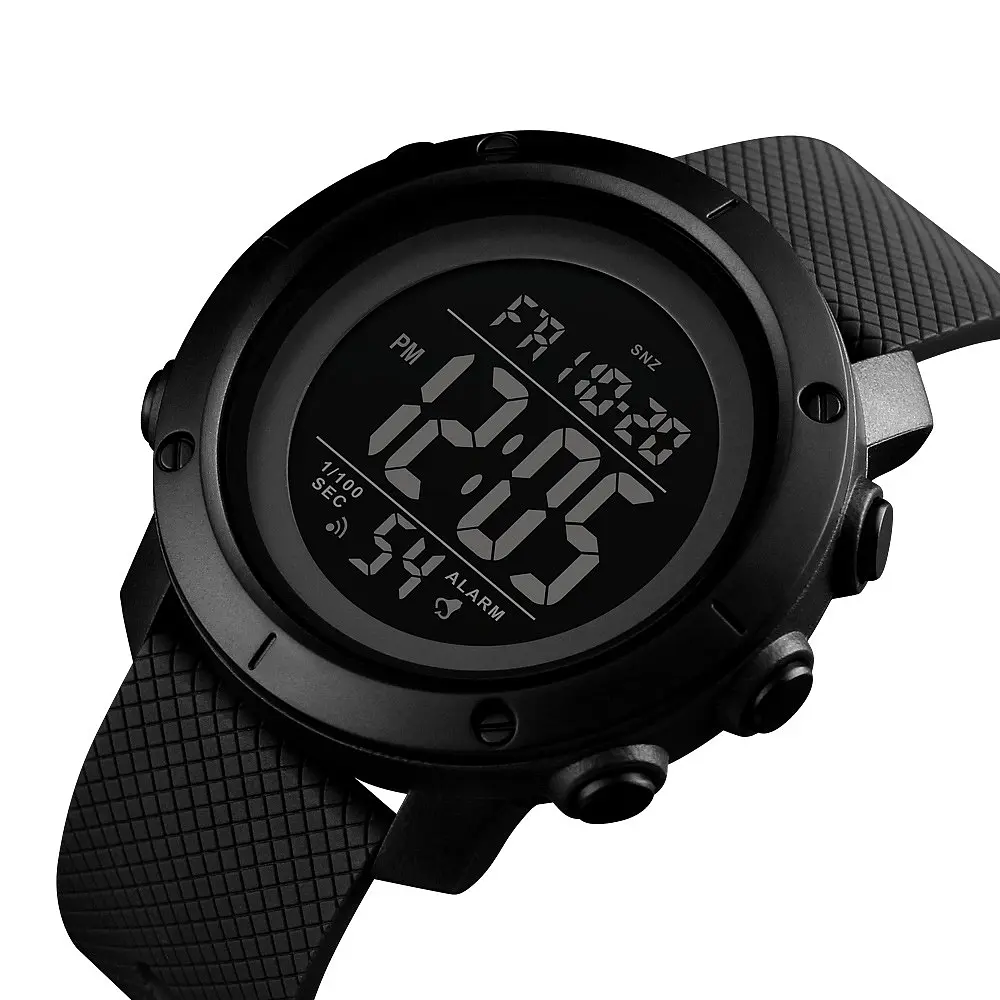 Наручний годинник чоловічий Skmei 1426 Black - Black ABS, 1426BKBK (12289) - фото 2