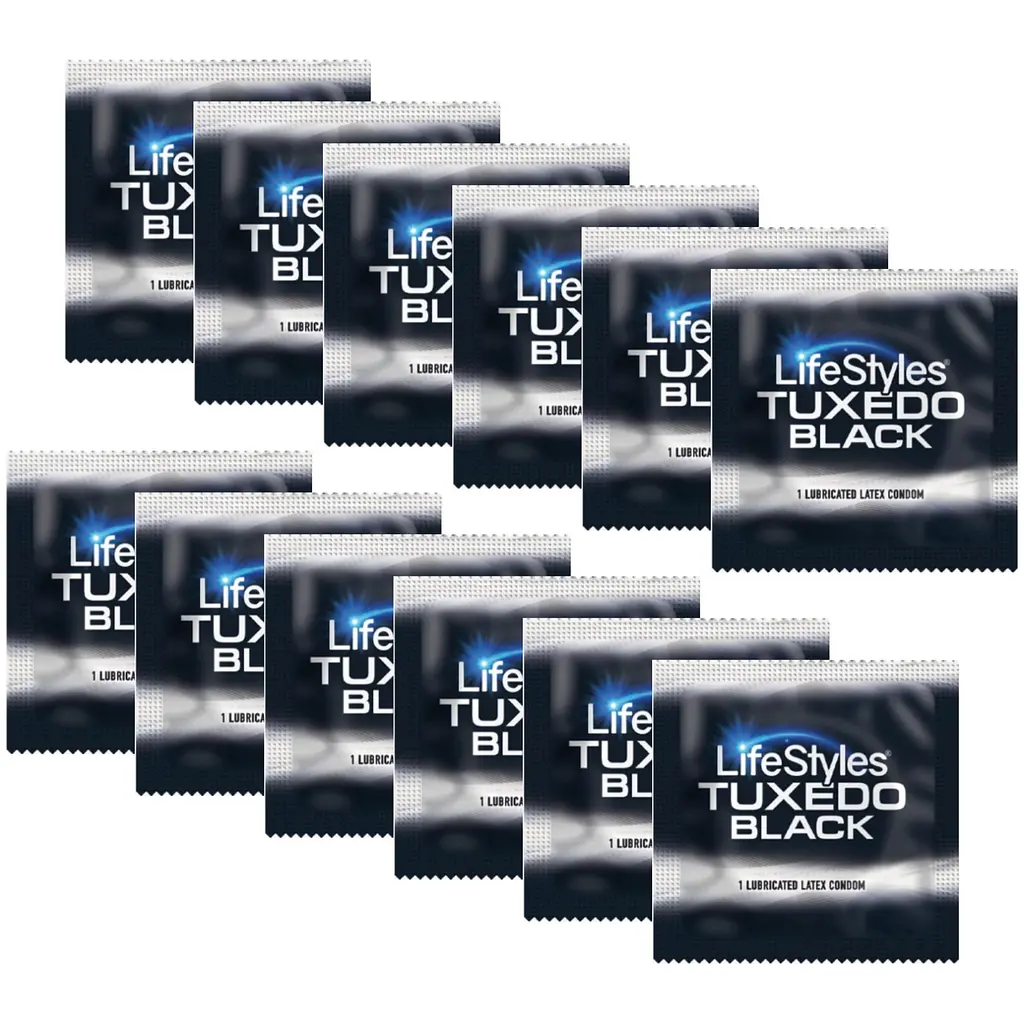 Презервативи LifeStyles Tuxedo чорні 12 шт. (ROZ6400230483) - фото 3
