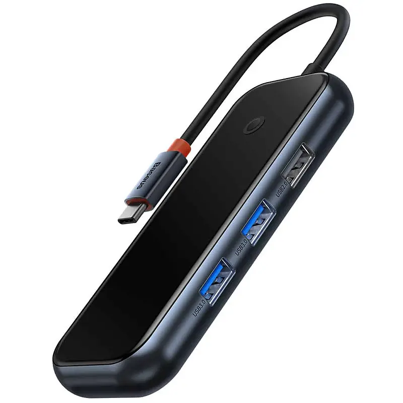 Перехідник Baseus Hub AcmeJoy 5-Port Type-C (HDMI*1+USB3.0*2+USB2.0*1+Type-C PDData*1) (WKJZ) Dark Gray - фото 3