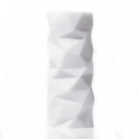 Мастурбатор Tenga 3D Polygon з ламаною текстурою, 24х7 см (білий) - фото 2