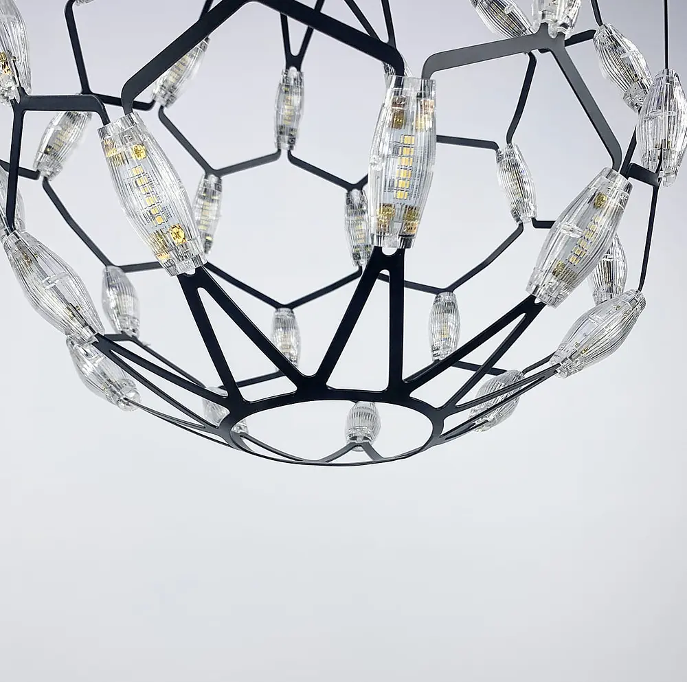 Світильник у формі купола чорного кольору | Арт. D 1289 BK | Line F - фото 3