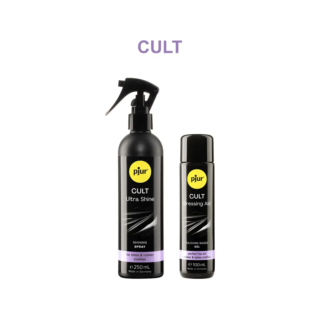 Змазка для латексу та гуми pjur Cult Dressing Aid 100 мл, для полегшення надягання фетиш-вбрання - фото 4