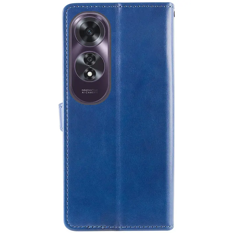 Шкіряний чохол-книжка GETMAN Gallant (PU) для Oppo A60 4G Синій - фото 6