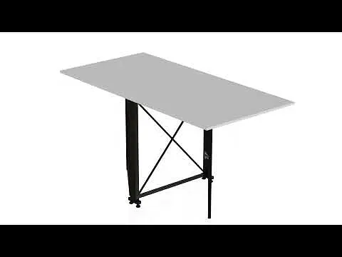 Стол-книга трансформер Орион 2 Ferrum-decor 750x1520x730 Черный металл ДСП Белое 16 мм (FRD-104583) - фото 9