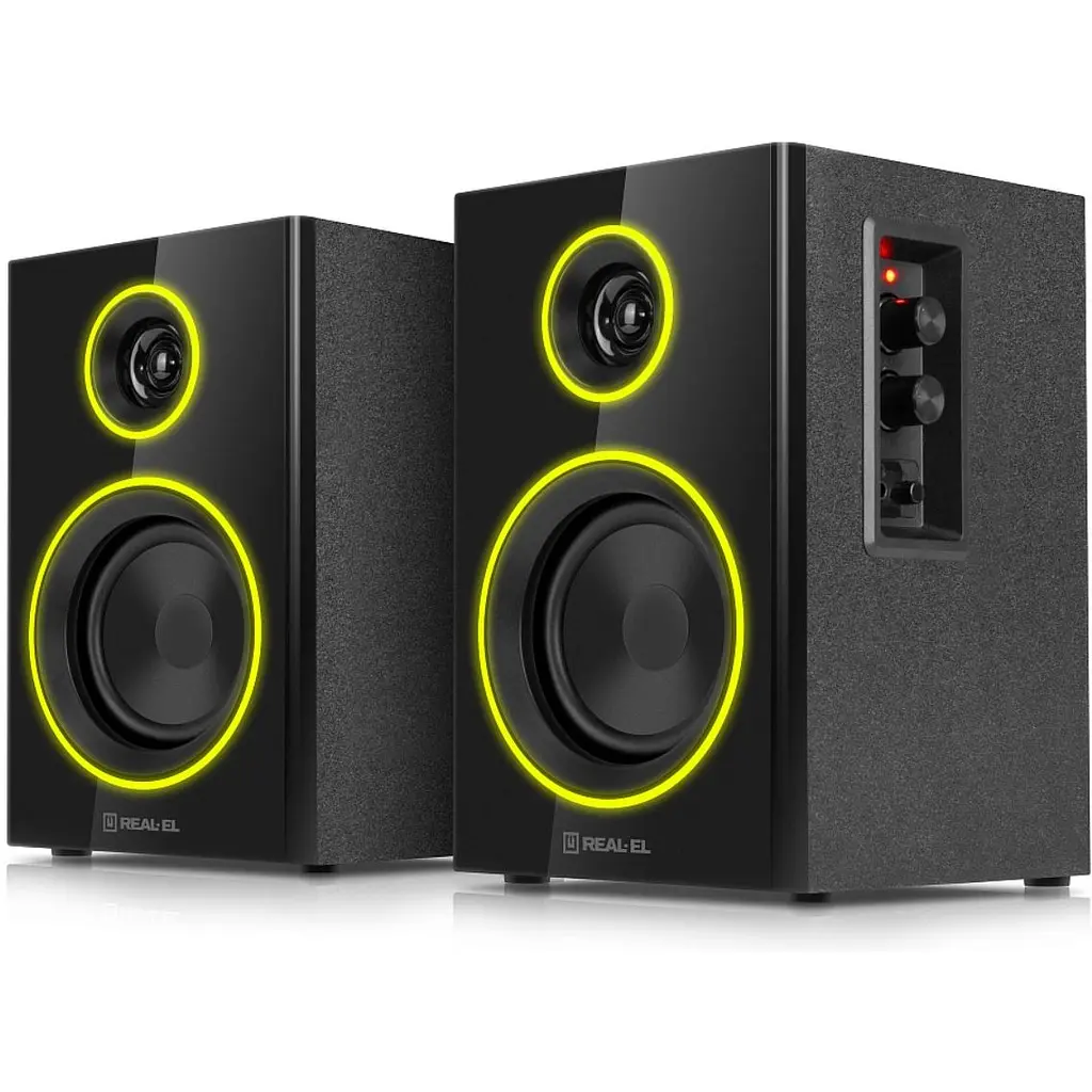 Компьютерные колонки 2.0 Real-El RS410 RGB Bluetooth Black 12 Вт - фото 4