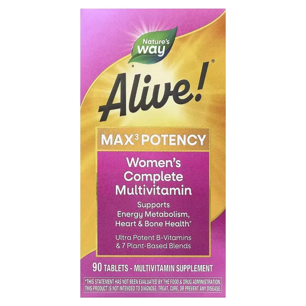 Мультивітаміни для жінок Nature's Way Alive! Max3 Potency Women's Complete Multivitamin 90 таблеток - фото 2