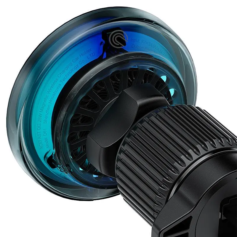 Автодержатель с БЗП Acefast D61 Magnetic Wireless Charging 15 Вт, серый - фото 4