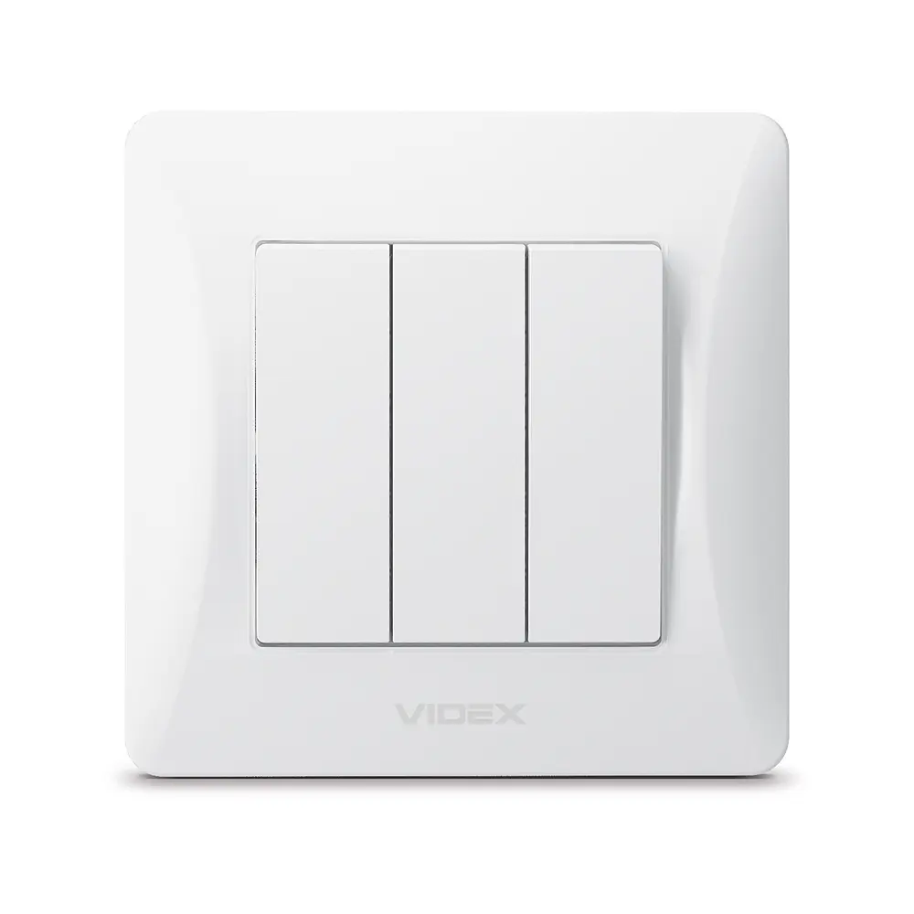 Вимикач трьохклавішний Videx Binera білий (VF-BNSW3-W) - фото 2