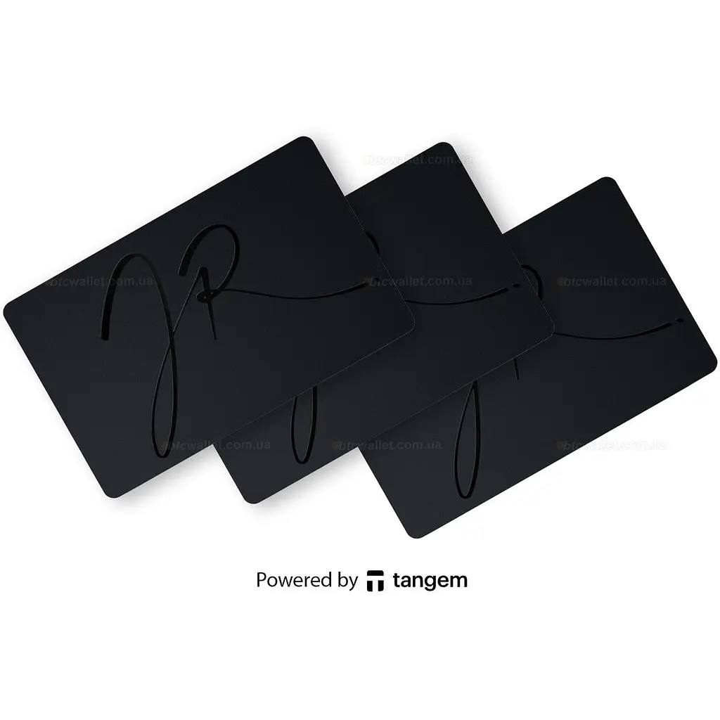 КриптогаманецьTangem 2.0 Julien Roman Wallet набір з 3 карт Чорний/Black (TG-JROM) - фото 2