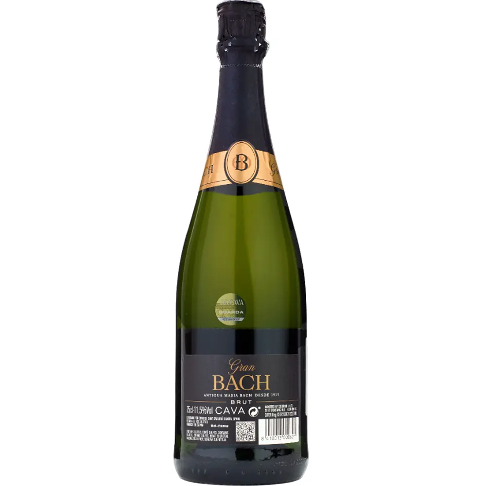 Вино ігристе Bach Cava Gran Brut, біле, брют, 0,75 л - фото 2