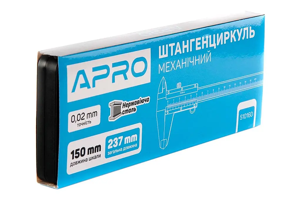 Штангенциркуль механічний Apro 150 x 0.02мм - фото 6