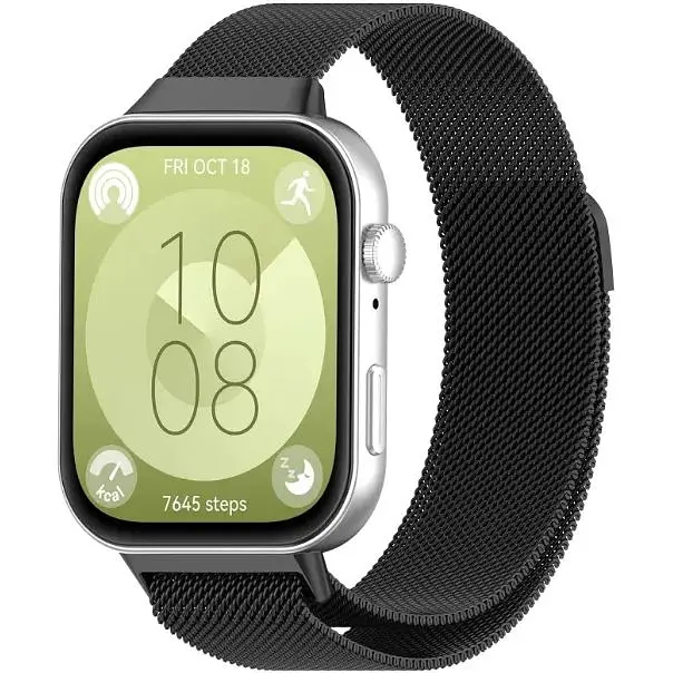 Ремінець DK CDK для Huawei Watch Fit 4 Metal Milanese Loop Magnetic (017793) (black) - фото 2