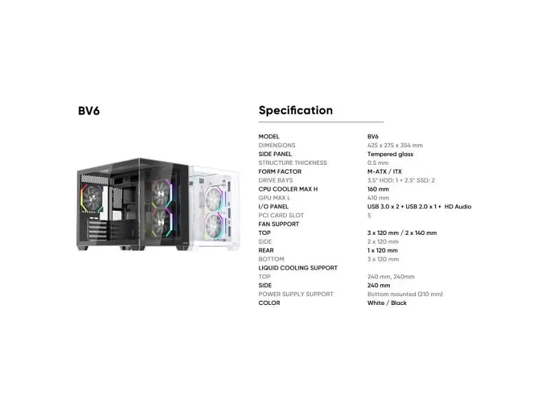 Корпус 1stPlayer BV6-BK-2FH7R-1FH7 - фото 6