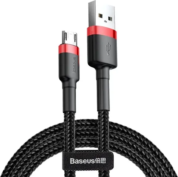 Кабель Baseus Cafule Cable USB For Micro 2.4A 1m Red+Black