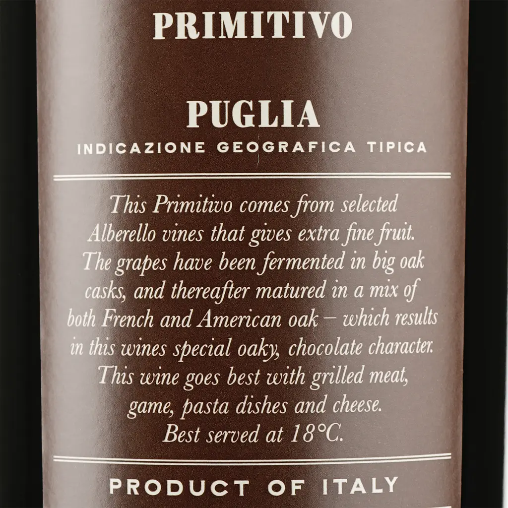 Вино Mare Magnum Primitivo Chocolate Organic, червоне, сухе, 14.5%, 0,75 л - фото 2