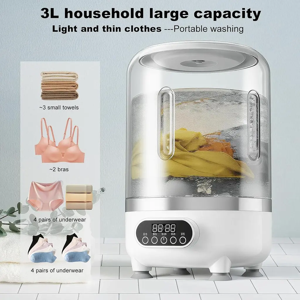 Пральна міні-машинка 3 в 1 Laundry Cup для дому ∙ Компактна портативна пральна машинка Laundry Cup - фото 6