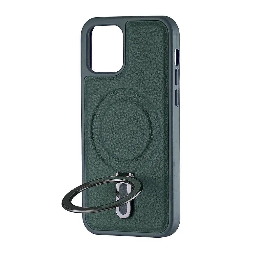 Чохол Jinduka Leather Ringo iPhone 12 Green - фото 4