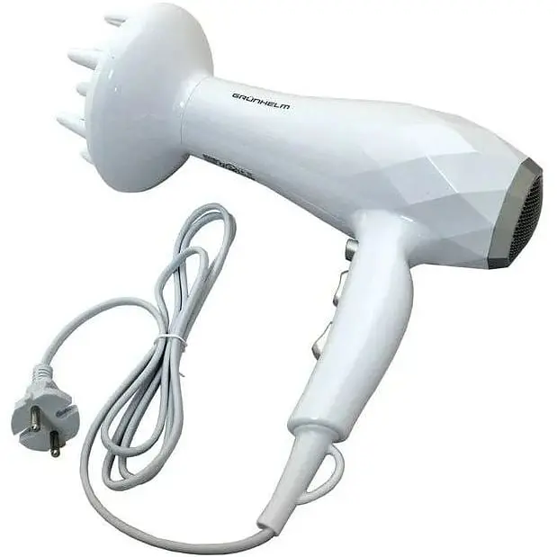 Фен для волосся Grunhelm GHD-576 з дифузором та концентратором 2200 Вт Білий  - фото 4