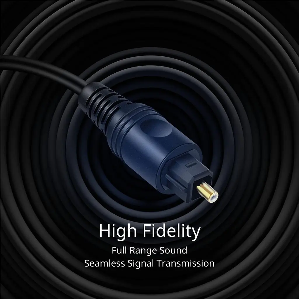 Оптичний кабель TNP Toslink S/PDIF 10,5 м для ТВ і саундбарів - фото 6