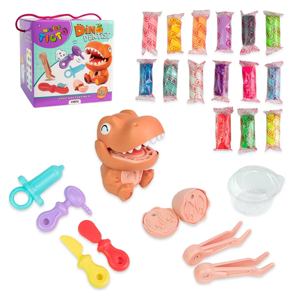 Набір креативної творчості Містер тісто Dino Dentist Strateg 41020 shop (4823113864347) - фото 2