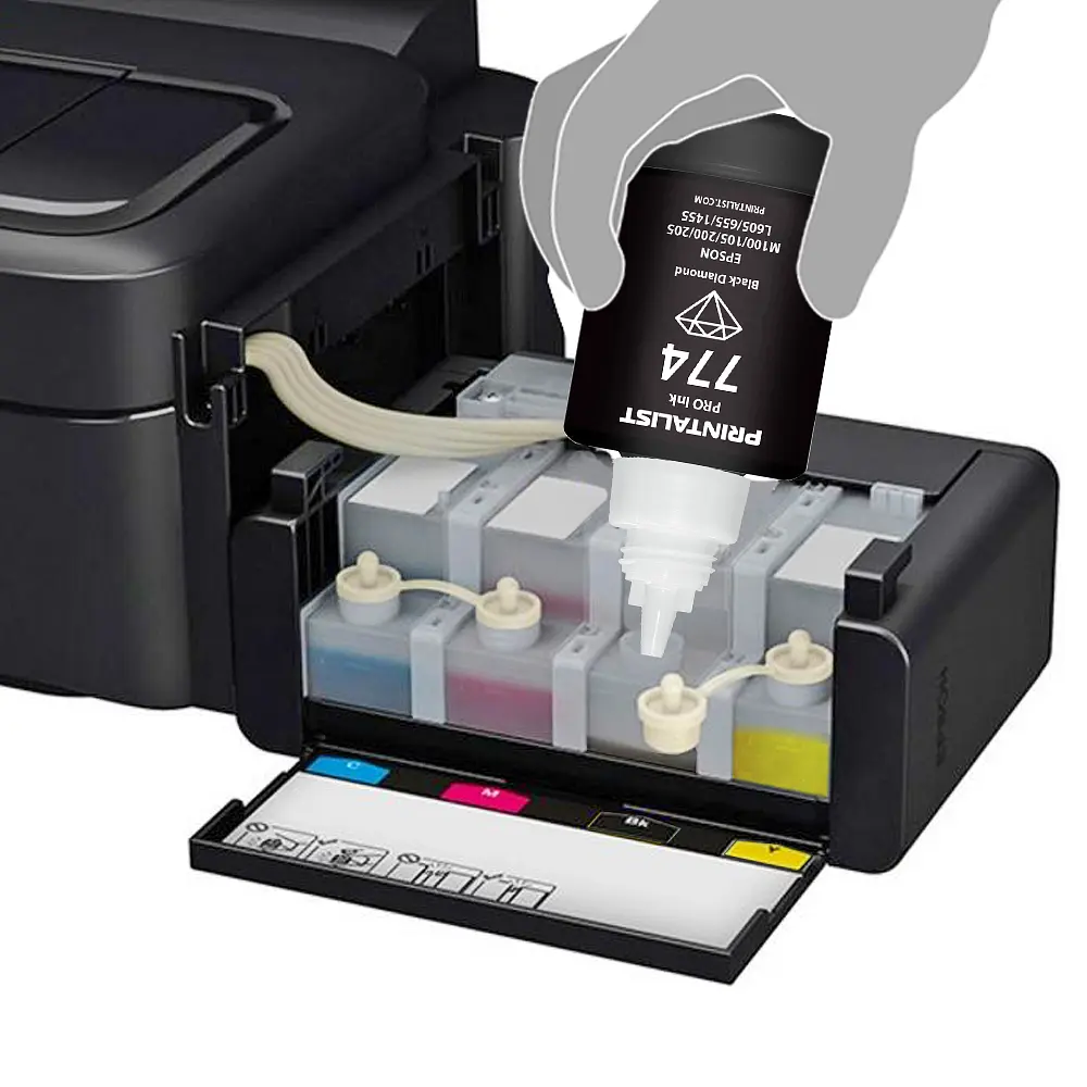 Чорнило PRINTALIST для Epson M100/M200 140г Black пігментне (PL774BP) - фото 4