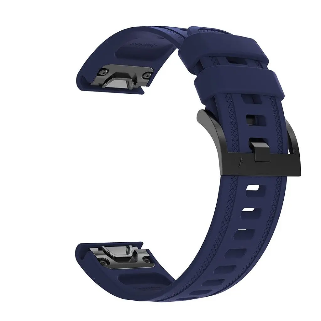 Силіконовий ремінець на смарт годинник Garmin 42,43 mm, Silicone, dark blue, зі зручною застібкою, на фітнес браслет, ArmorStandart (ARM60810) - фото 3