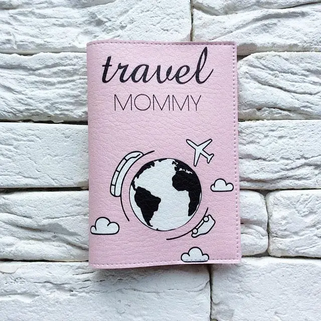Обкладинка для паспорта Travel mommy 3 (рожевий) - фото 2