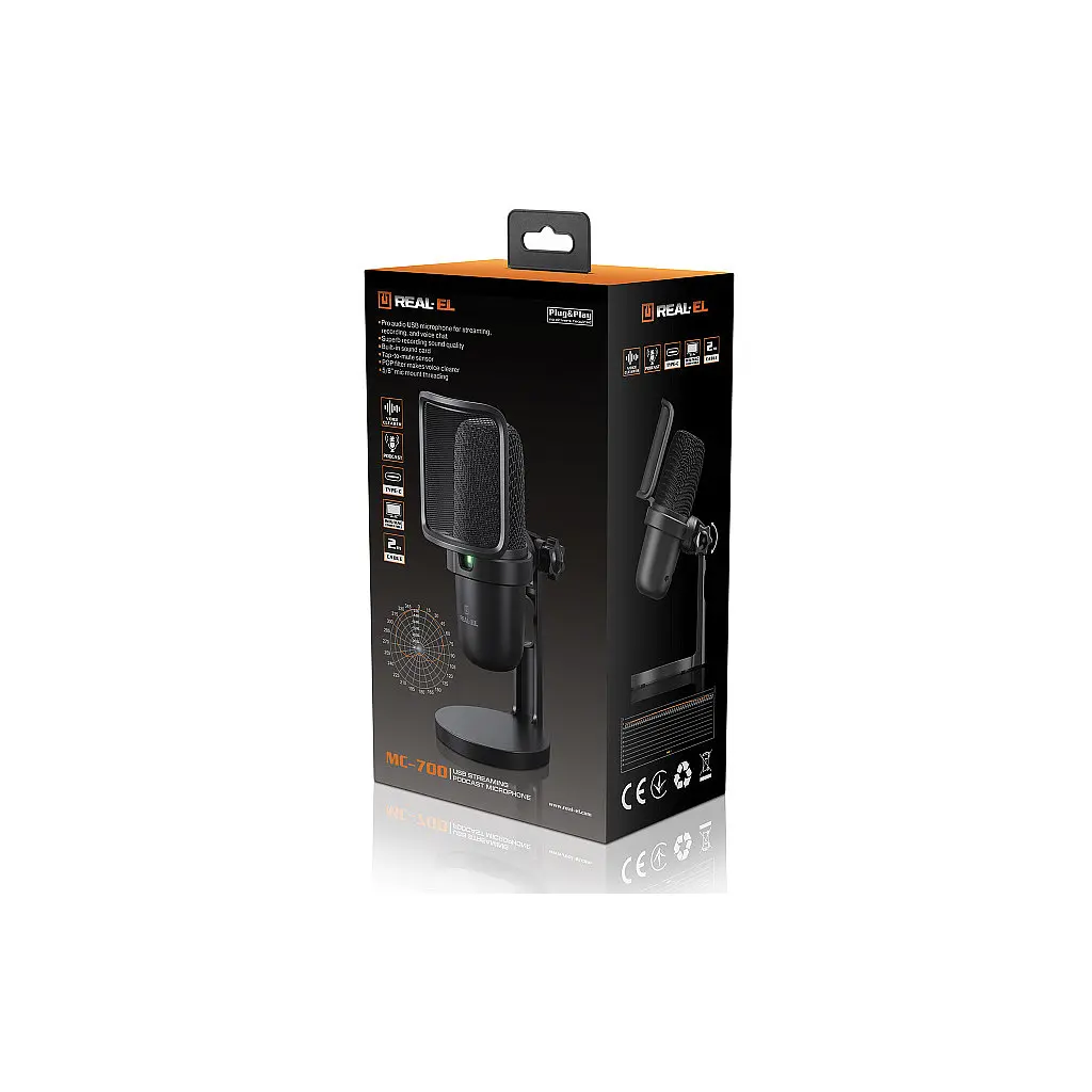 Мікрофон REAL-EL MC-700 Black - фото 8