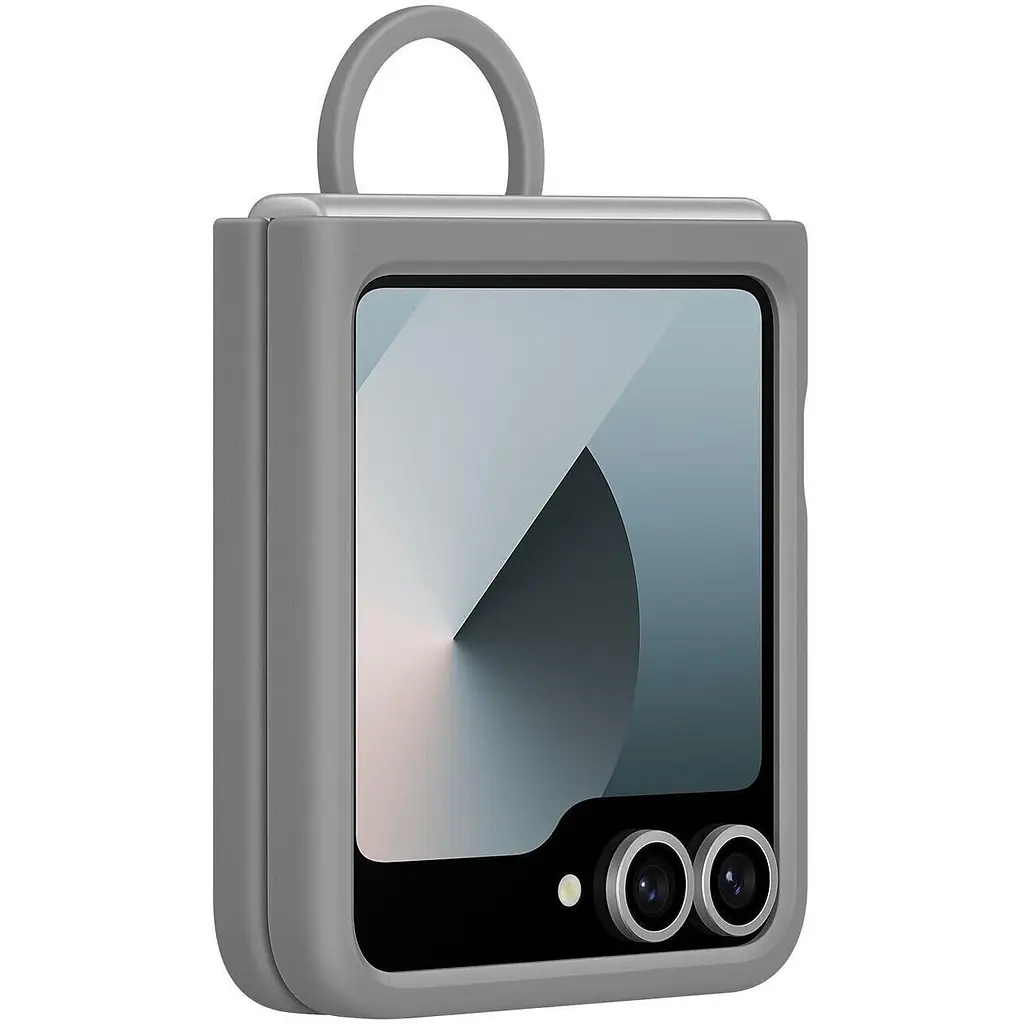Оригінальний силіконовий чохол з кільцем Silicone Case для Samsung Galaxy Z Flip6/Flip7 FE/Flip5 Gray EF-PF741TJEGUA - фото 5